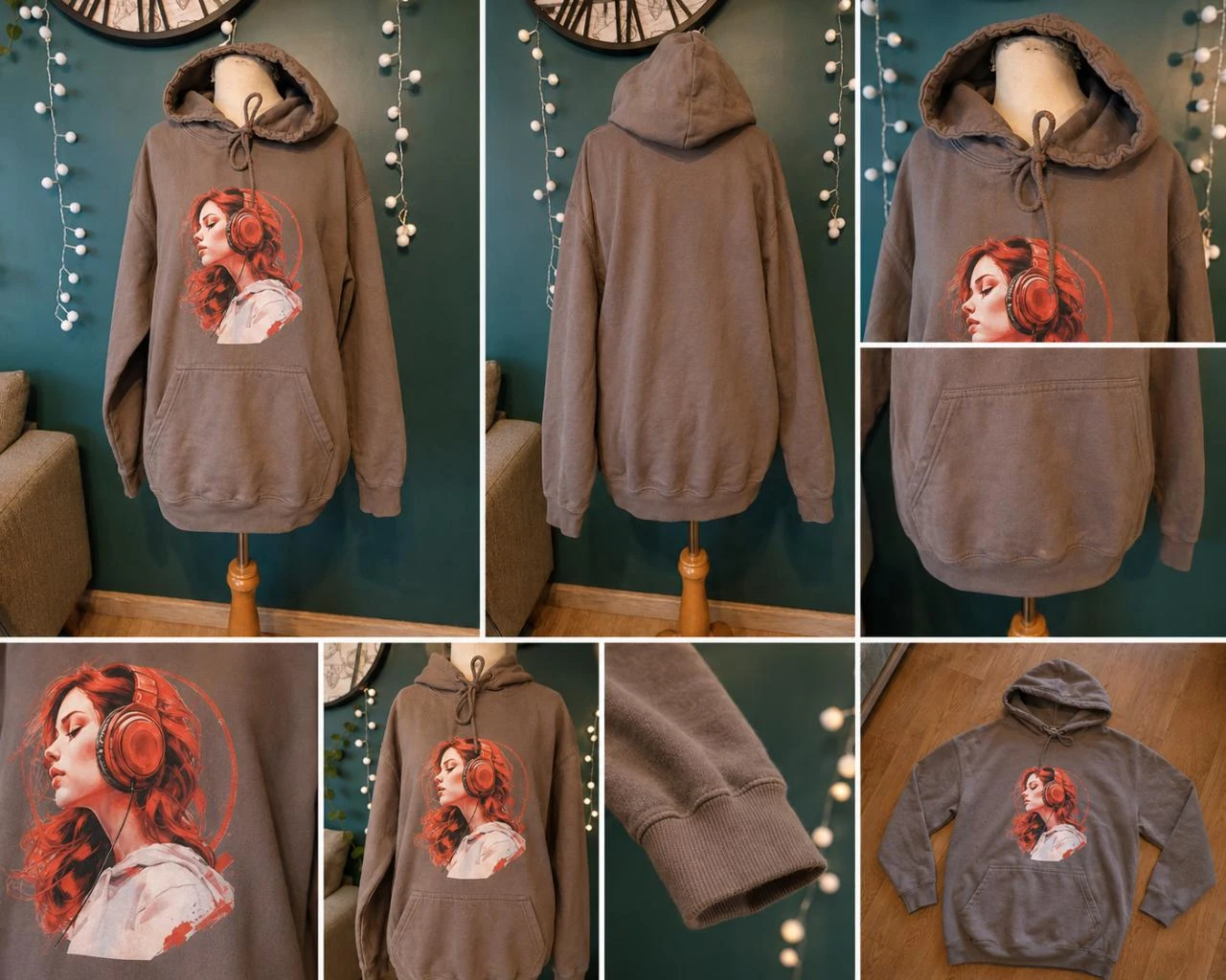 Sweat a capuche couleur taupe taille L neuf sevedylan